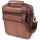 Сумка мужская с ручкой для переноса в руке из натуральной кожи Vintage Светло-коричневый