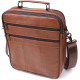 Сумка мужская с ручкой для переноса в руке из натуральной кожи Vintage Светло-коричневый