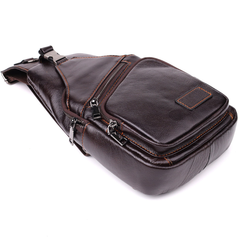 Сумка через плечо из натуральной кожи Vintage Коричневый