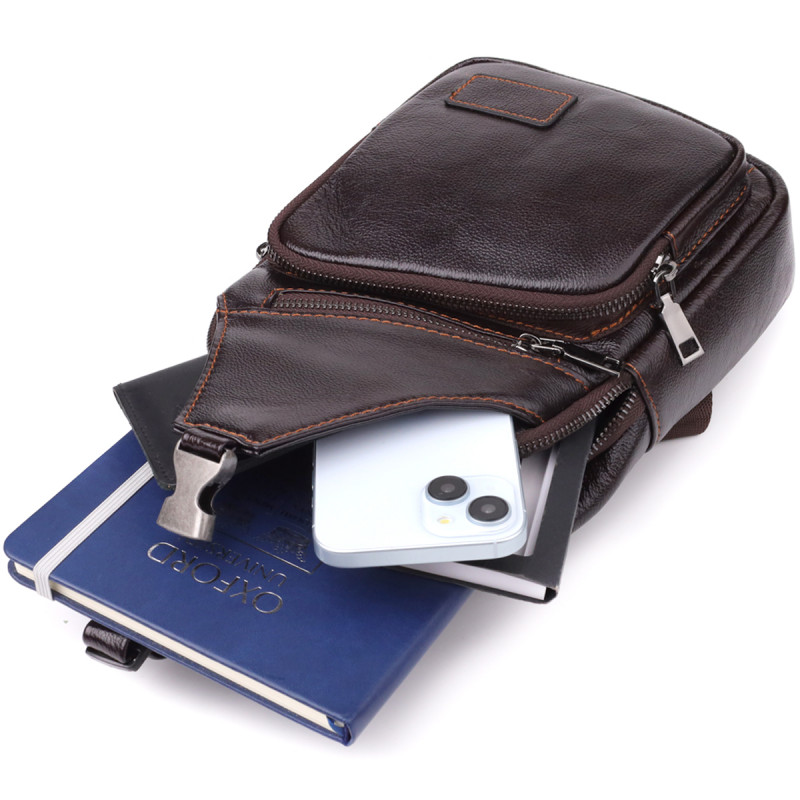 Сумка через плечо из натуральной кожи Vintage Коричневый