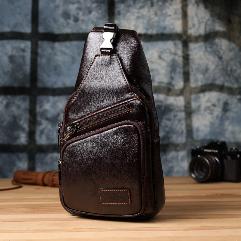 Сумка через плечо из натуральной кожи Vintage Коричневый