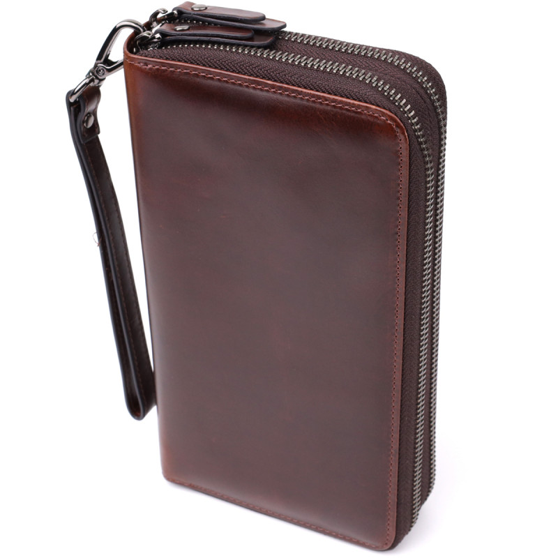 Мужской клатч из натуральной кожи Vintage Коричневый