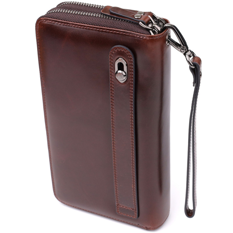 Мужской клатч из натуральной кожи Vintage Коричневый