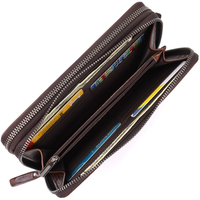 Мужской клатч из натуральной кожи Vintage Коричневый