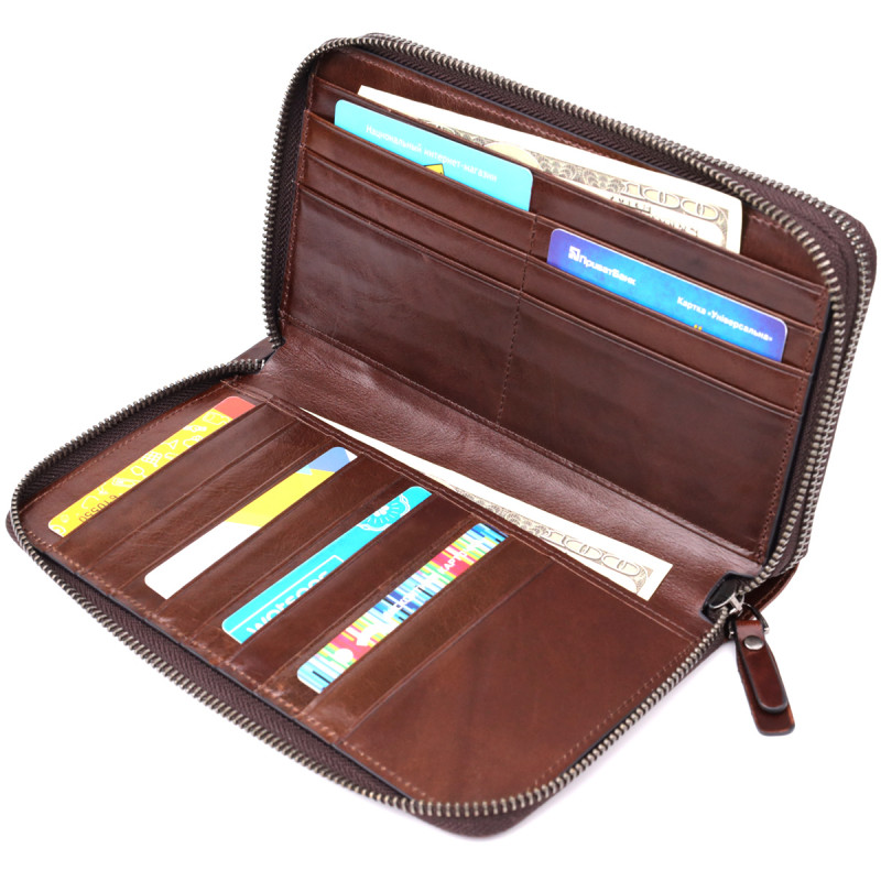 Мужской клатч из натуральной кожи Vintage Коричневый