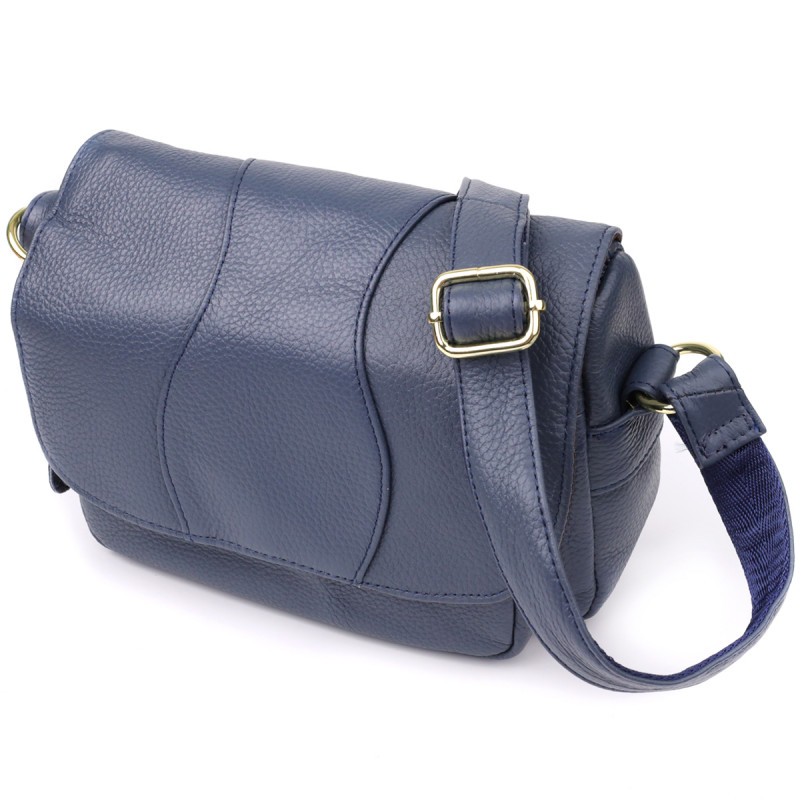 Сумка из натуральной кожи для женщин Vintage Синий
