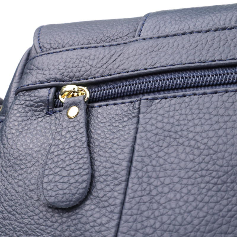 Сумка из натуральной кожи для женщин Vintage Синий