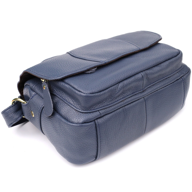 Сумка из натуральной кожи для женщин Vintage Синий
