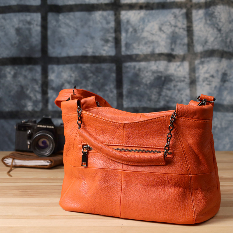 Сумка для женщин из натуральной кожи Vintage Оранжевый