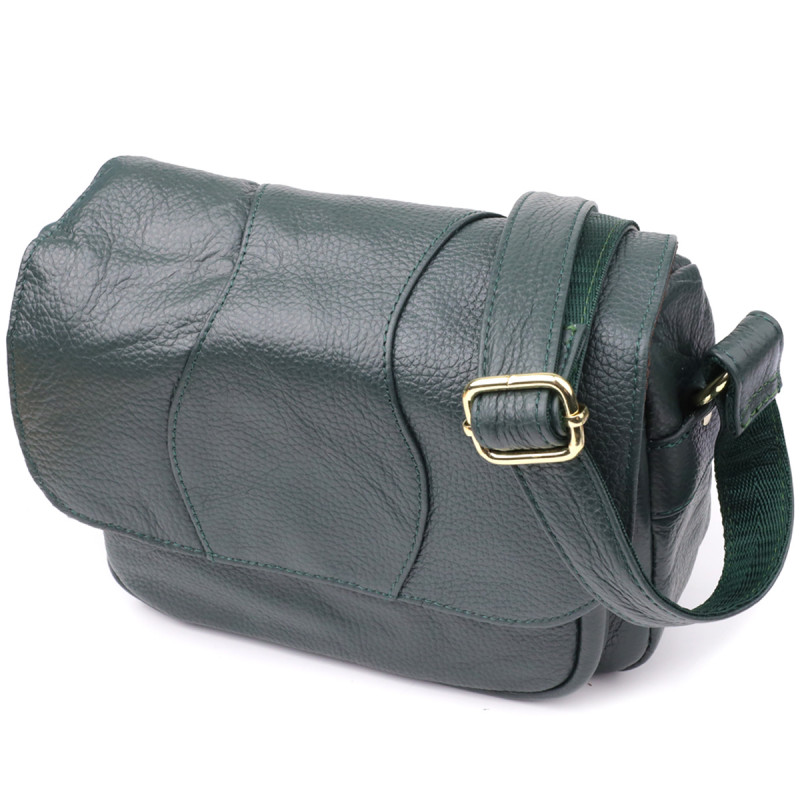 Повсякденна жіноча сумка з натуральної шкіри Vintage Зелений