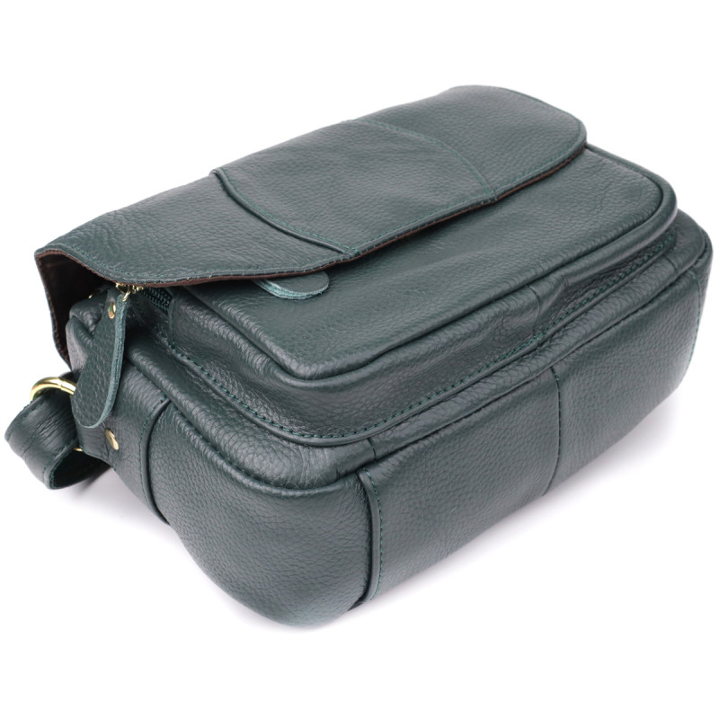 Повсякденна жіноча сумка з натуральної шкіри Vintage Зелений