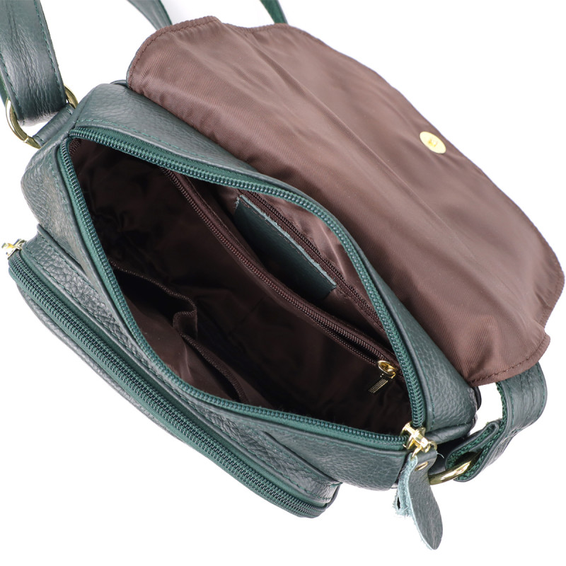 Повсякденна жіноча сумка з натуральної шкіри Vintage Зелений