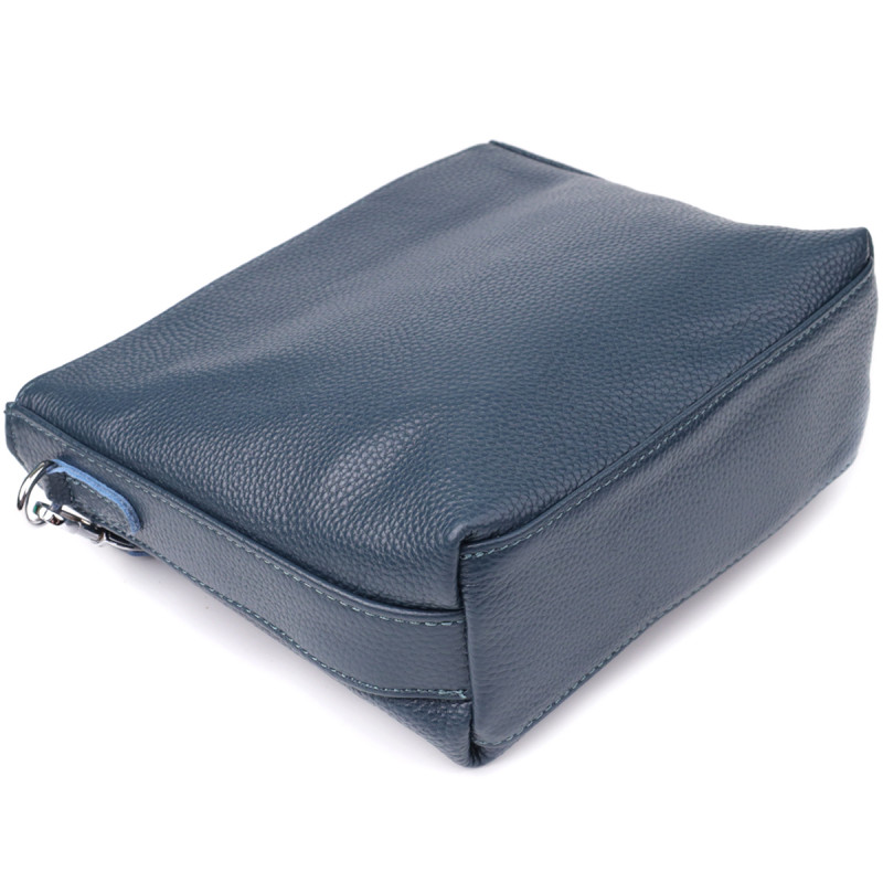 Повседневная женская сумка на плечо из натуральной кожи Vintage Голубой