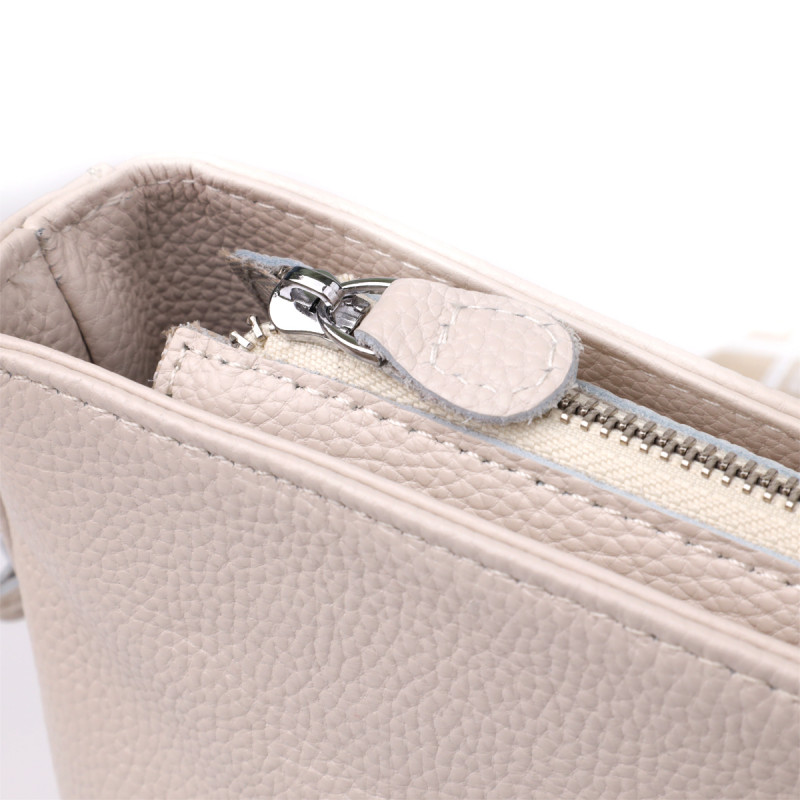 Повседневная плечевая сумка из натуральной кожи Vintage Белый