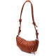 Напівкругла сумка жіноча з натуральної шкіри Vintage Коричневий
