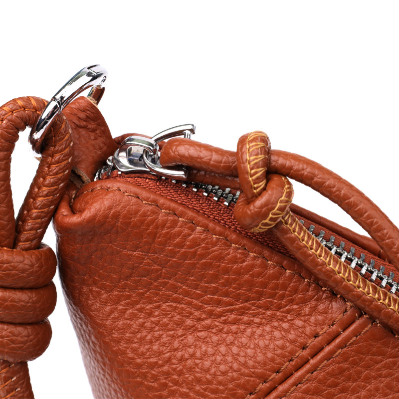 Напівкругла сумка жіноча з натуральної шкіри Vintage Коричневий