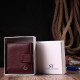 Компактный женский кошелек из натуральной кожи ST Leather Бордовый