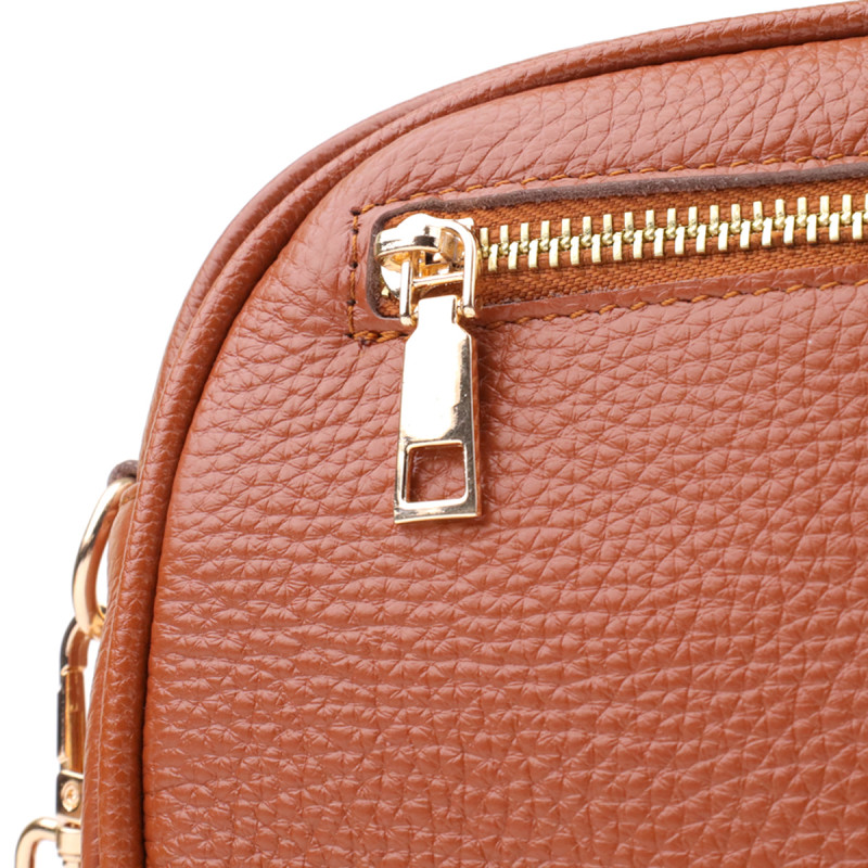 Стеганая сумка для женщин из натуральной кожи Vintage Рыжий