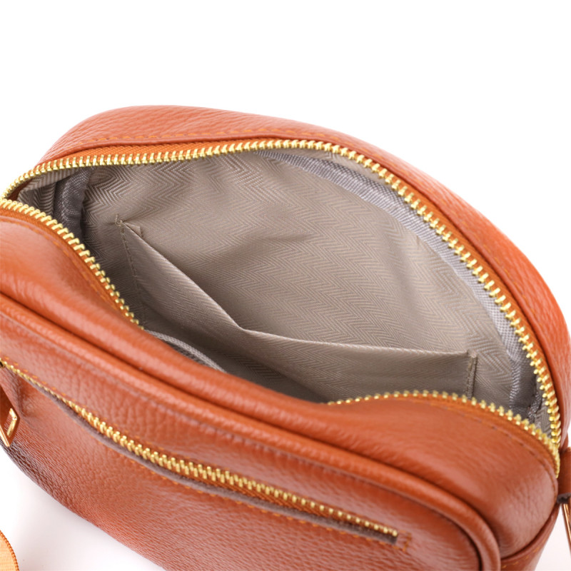 Стеганая сумка для женщин из натуральной кожи Vintage Рыжий