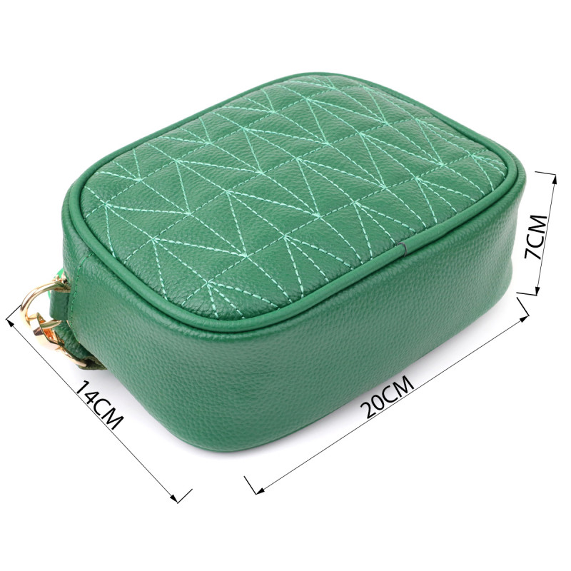 Сумка для женщин из натуральной кожи Vintage Зеленый