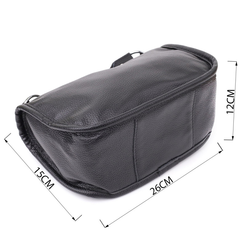 Полукруглая сумка для женщин из натуральной кожи Vintage Черный