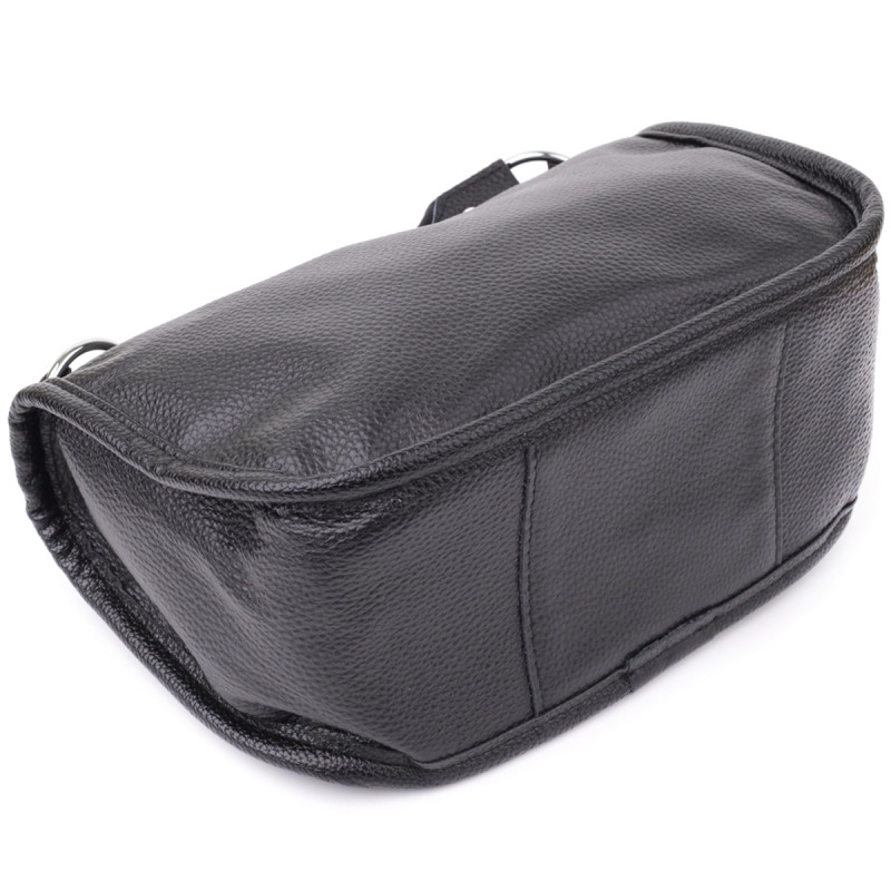 Полукруглая сумка для женщин из натуральной кожи Vintage Черный