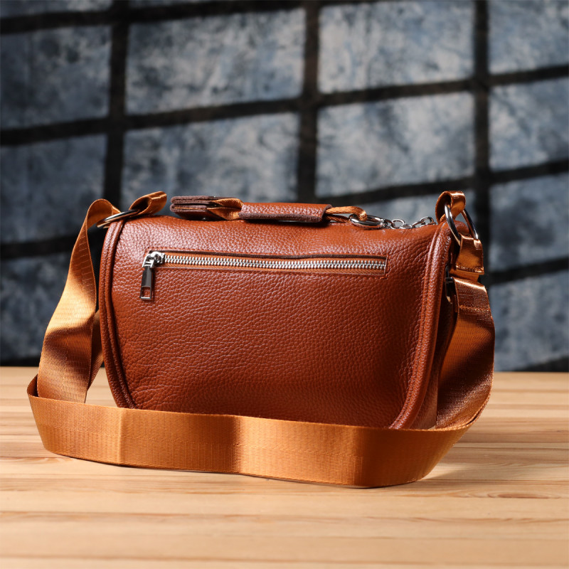 Напівкругла сумка для жінок з натуральної шкіри Vintage Коричневий