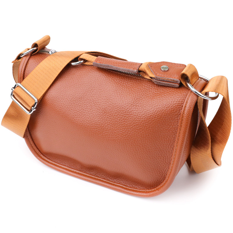 Напівкругла сумка для жінок з натуральної шкіри Vintage Коричневий