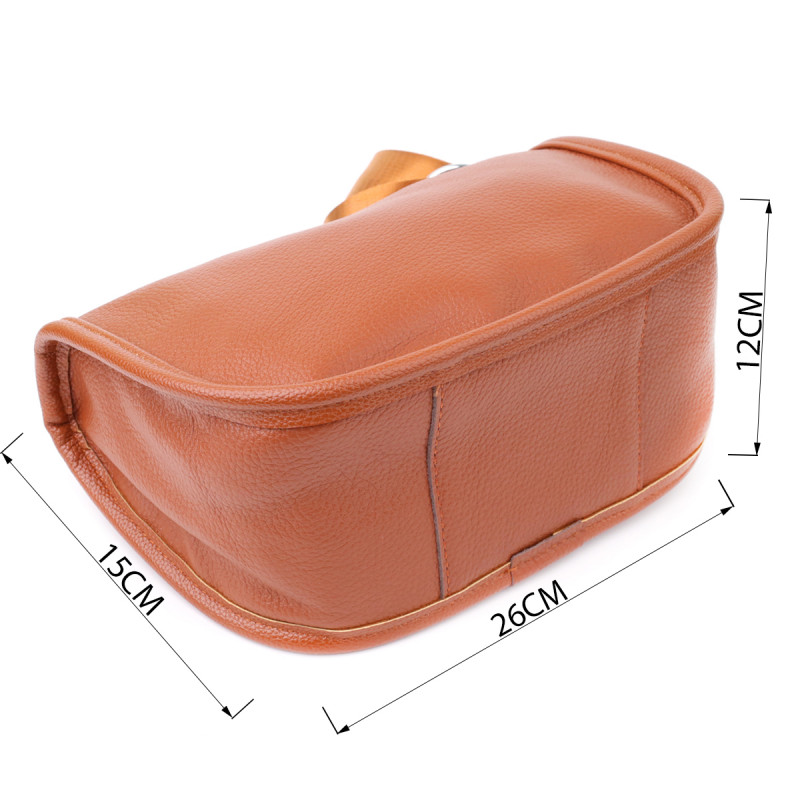 Напівкругла сумка для жінок з натуральної шкіри Vintage Коричневий