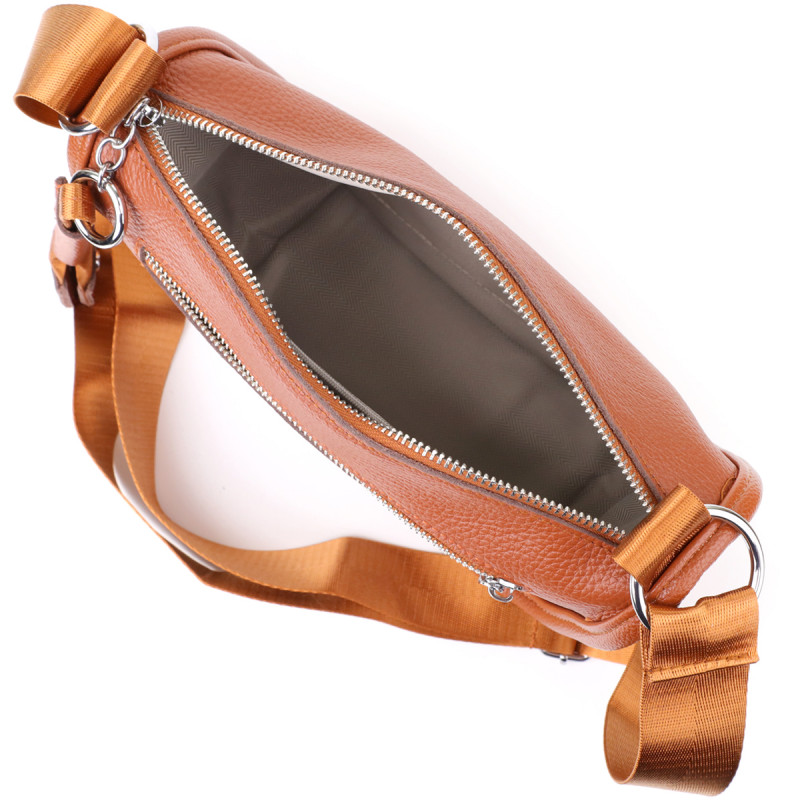 Напівкругла сумка для жінок з натуральної шкіри Vintage Коричневий