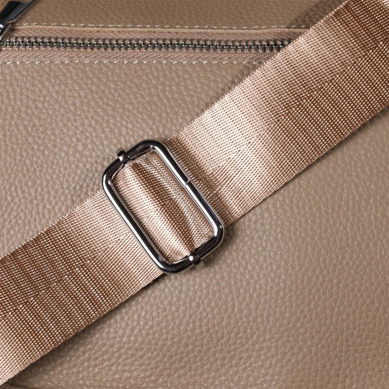 Полукруглая сумка для женщин из натуральной кожи Vintage Бежевый