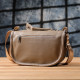 Напівкругла сумка для жінок з натуральної шкіри Vintage Бежевий