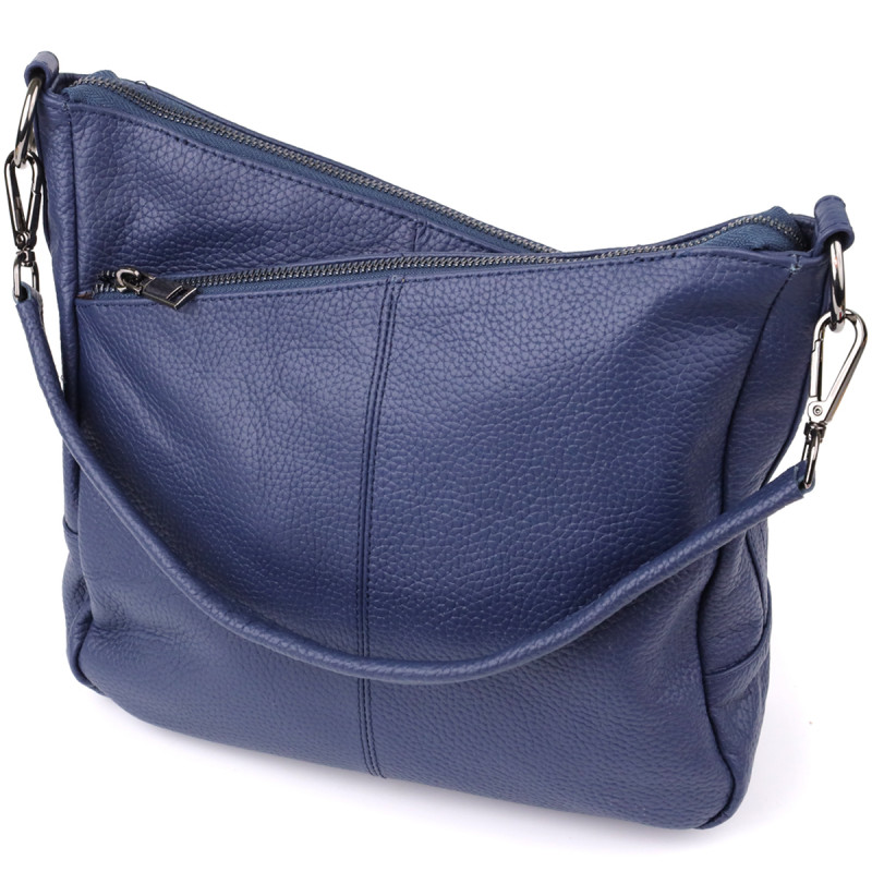 Сумка для женщин на два отделения из натуральной кожи Vintage Синий