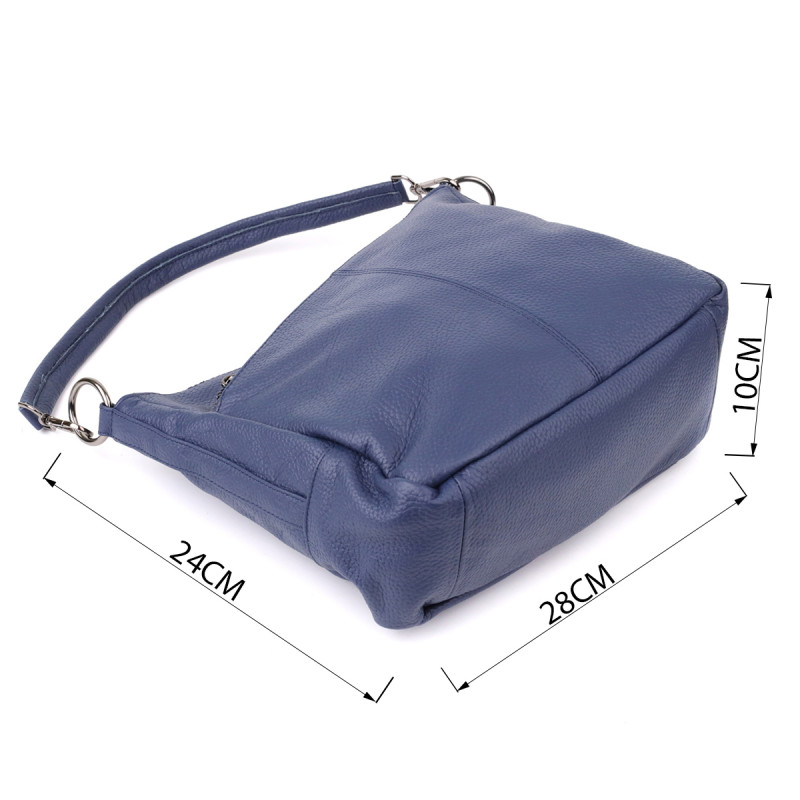 Сумка для женщин на два отделения из натуральной кожи Vintage Синий