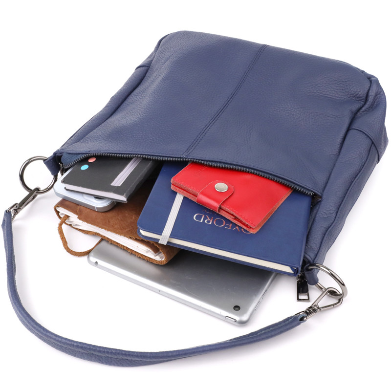 Сумка для женщин на два отделения из натуральной кожи Vintage Синий