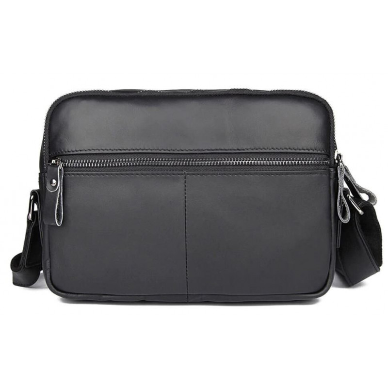 Сумка Vintage из натуральной кожи зернистая Черная