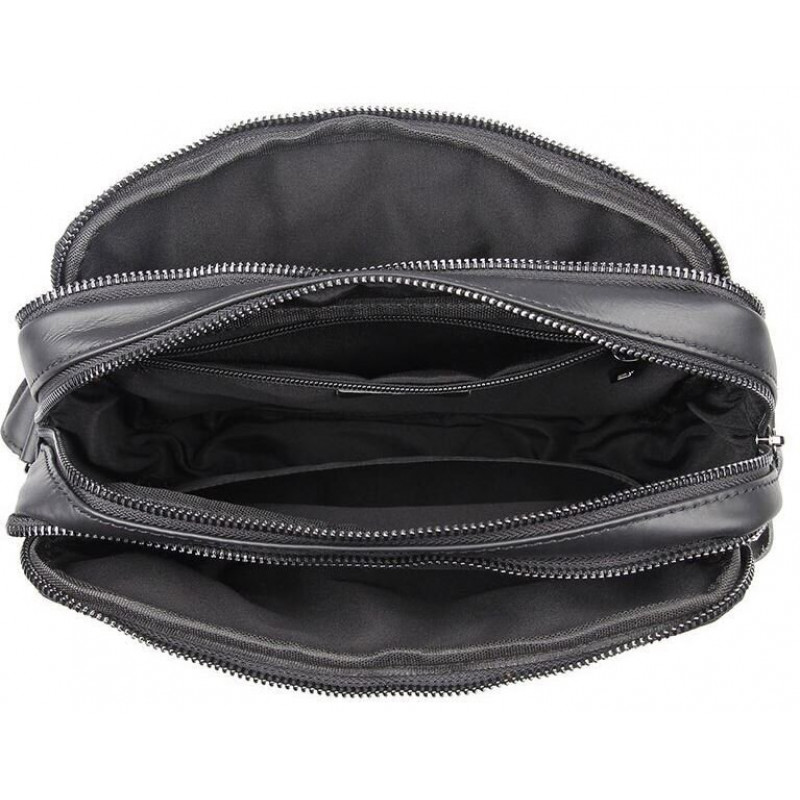 Сумка Vintage из натуральной кожи зернистая Черная