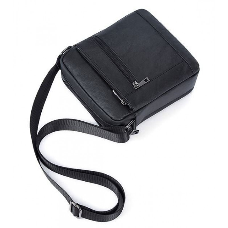 Сумка чоловіча флотар Vintage Чорна