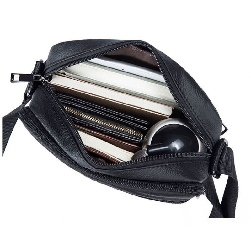 Сумка чоловіча флотар Vintage Чорна