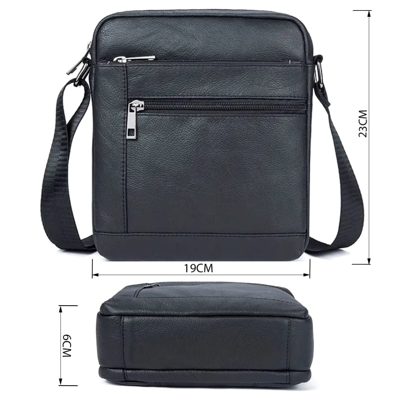 Сумка чоловіча флотар Vintage Чорна