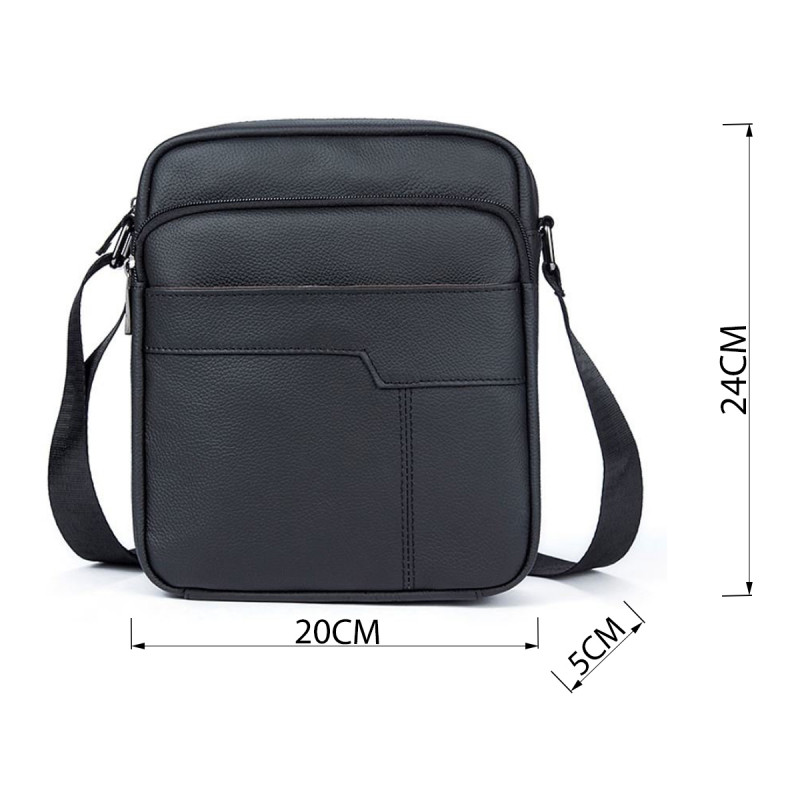 Сумка чоловіча флотар Vintage Чорна