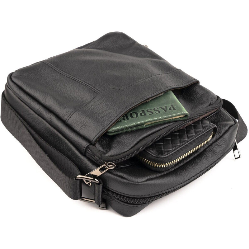 Сумка чоловіча флотар Vintage Чорна