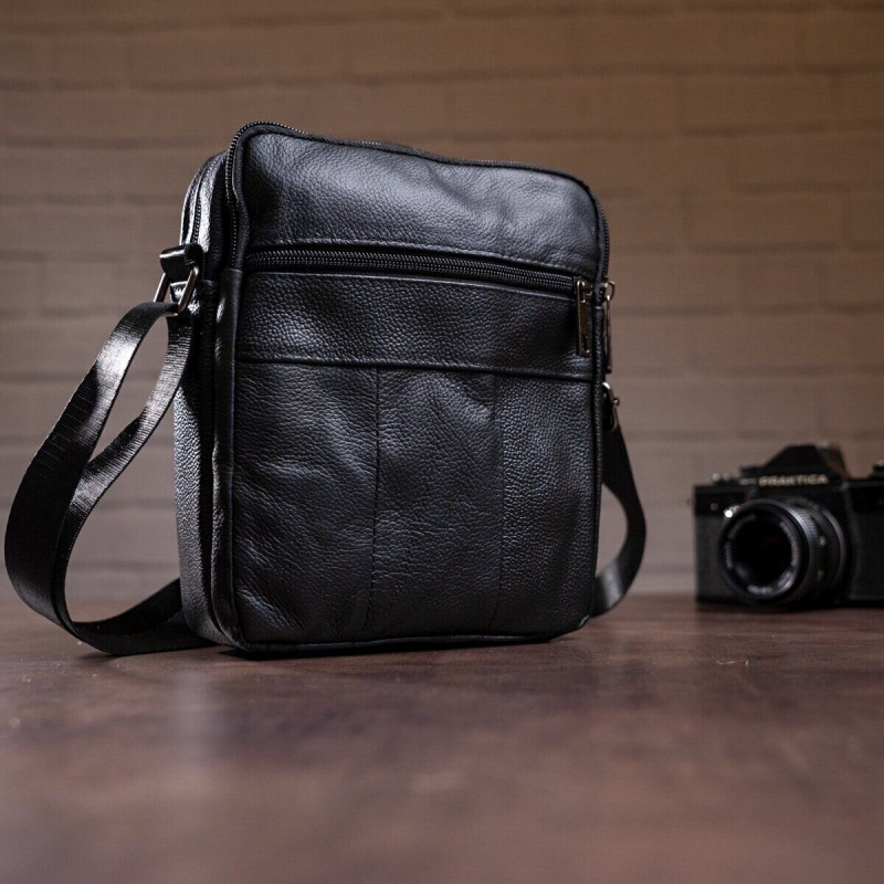 Сумка чоловіча флотар Vintage Чорна