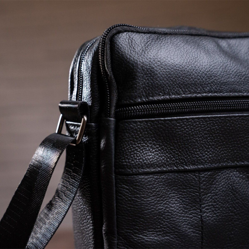 Сумка чоловіча флотар Vintage Чорна