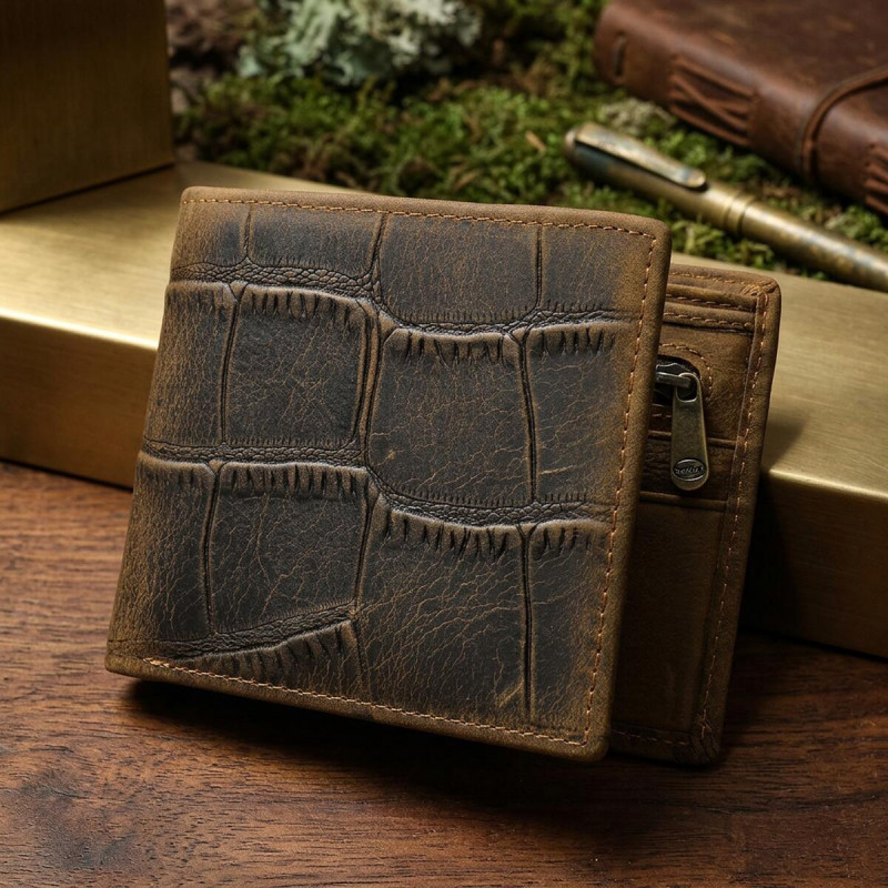 Мужской бумажник для карт купюр и документов Vintage Коричневый