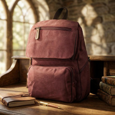 Женский текстильный рюкзак для города прогулок и повседневного использования Vintage Малиновый