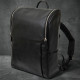 Кожаный рюкзак для ноутбука работы учебы и города Vintage Черный