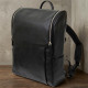 Кожаный рюкзак для ноутбука работы учебы и города Vintage Черный