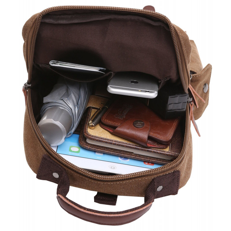 Сумка-рюкзак на одно плечо Vintage Коричневая