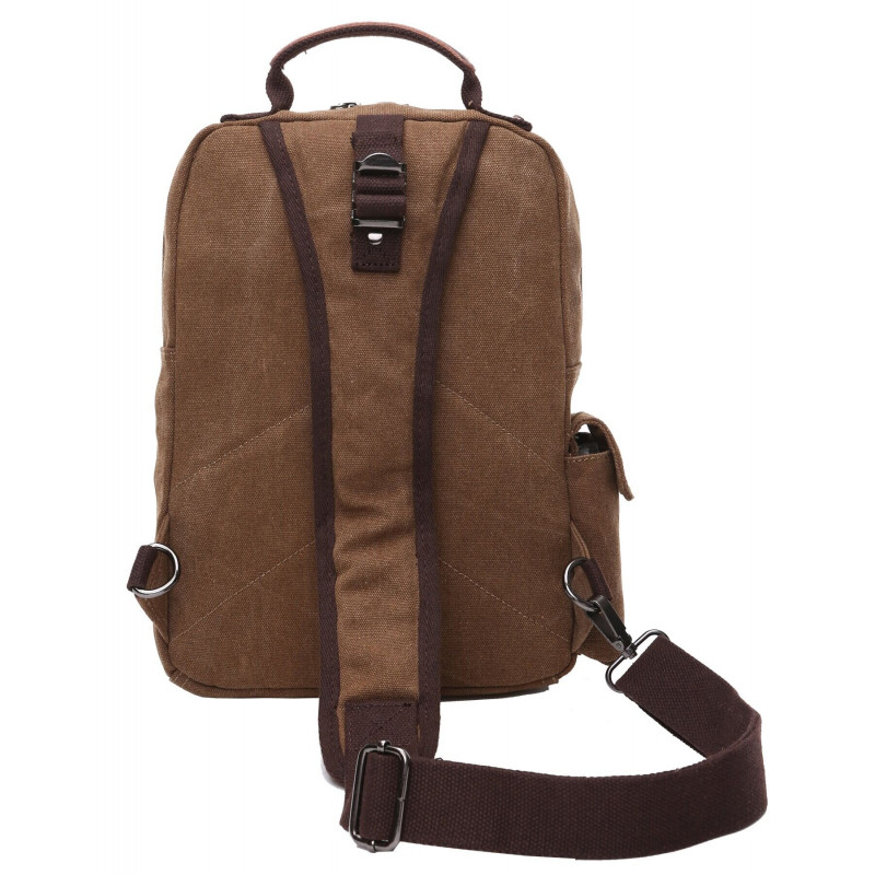 Сумка-рюкзак на одно плечо Vintage Коричневая